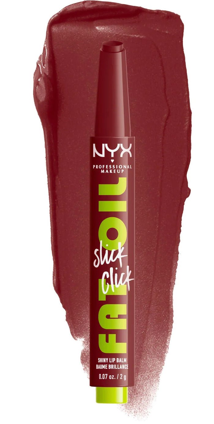 NYX Professional Makeup Fat Oil Slick Stick Shiny Lip Balm, In A Mood, 0.07 oz - DestGlow