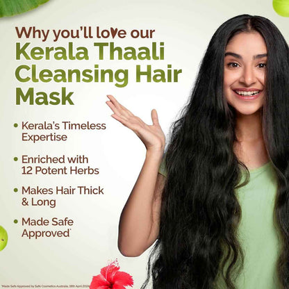 Mamaearth Kerala Thaali Cleansing Hair Mask with Power of 12 Herbs for Thick &amp; Long Hair