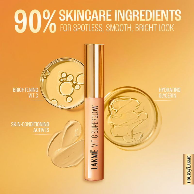 Lakme Vitamin C Superglow Concealer with 1 % Vit C - Ivory