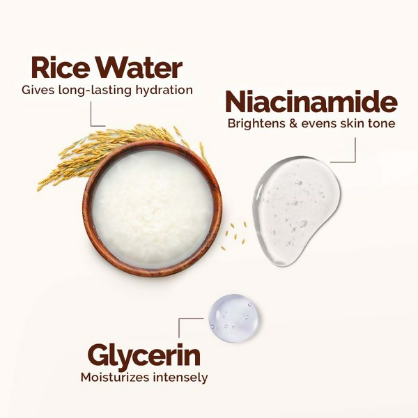 Mamaearth Rice Dewy Bright Light Moisturizing Cream with Rice Water &amp; Niacinamide For Glass-Skin