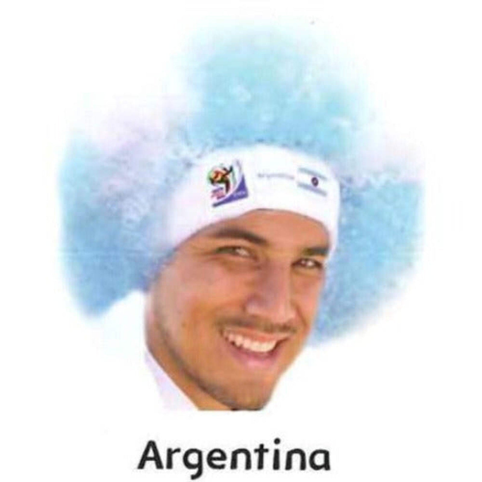 Argentina World Cup Soccer Afro Wig 25-Count Case Pack – Official FIFA Licensed Retro Fan Gear