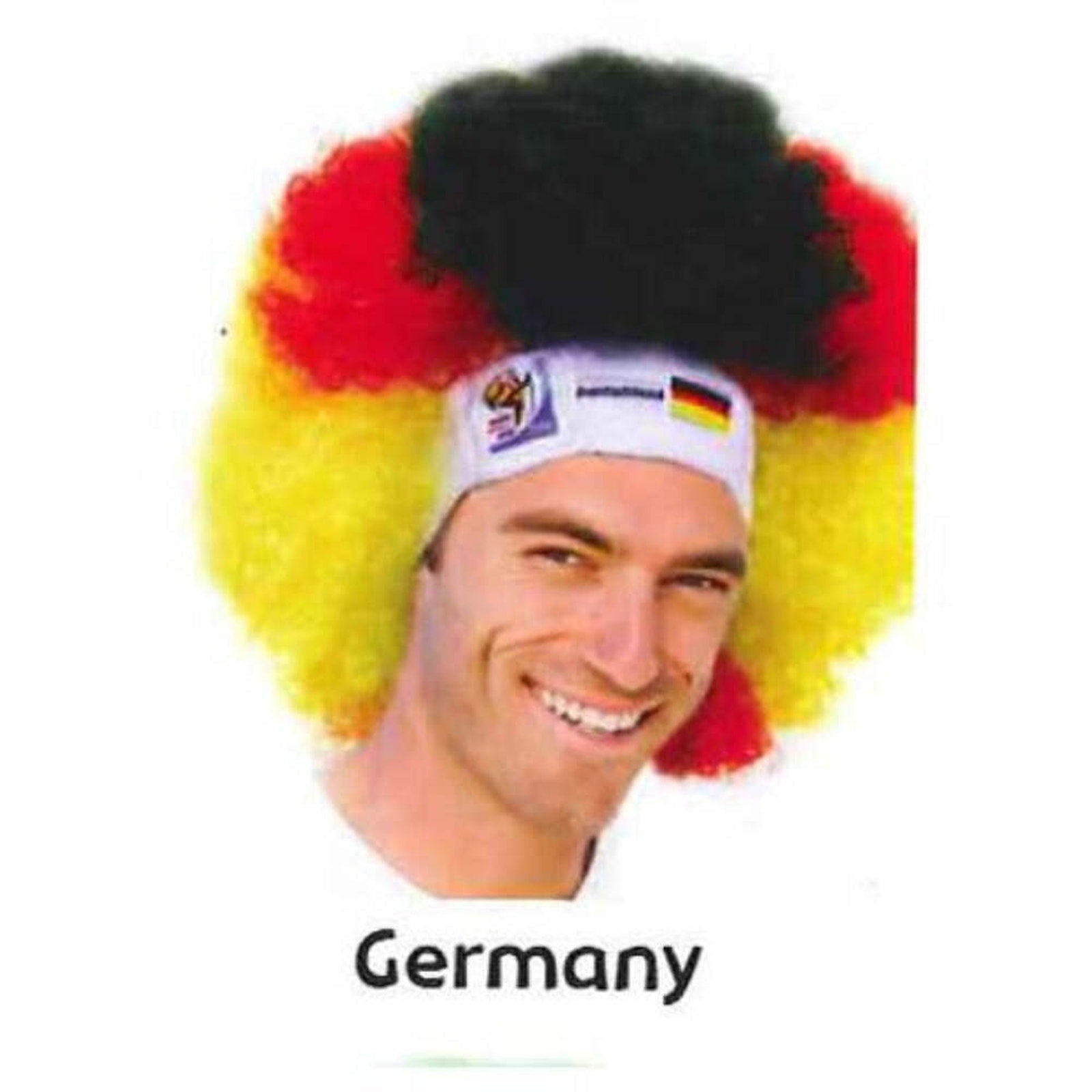 Germany World Cup Soccer Afro Wig 25-Count Case Pack – Official FIFA Licensed Retro Fan Gear