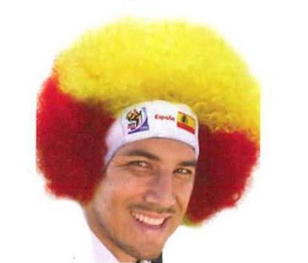 Spain World Cup Soccer Afro Wig 25-Count Case Pack – Official FIFA Licensed Retro Fan Gear