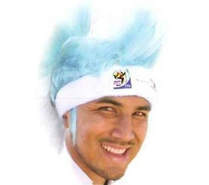 Argentina World Cup Soccer Mohawk Wig 25-Count Case Pack – Official FIFA Licensed Retro Fan Gear