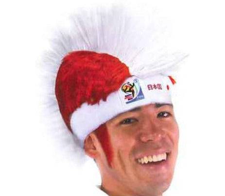 Japan World Cup Soccer Mohawk Wig 25-Count Case Pack – Official FIFA Licensed Retro Fan Gear