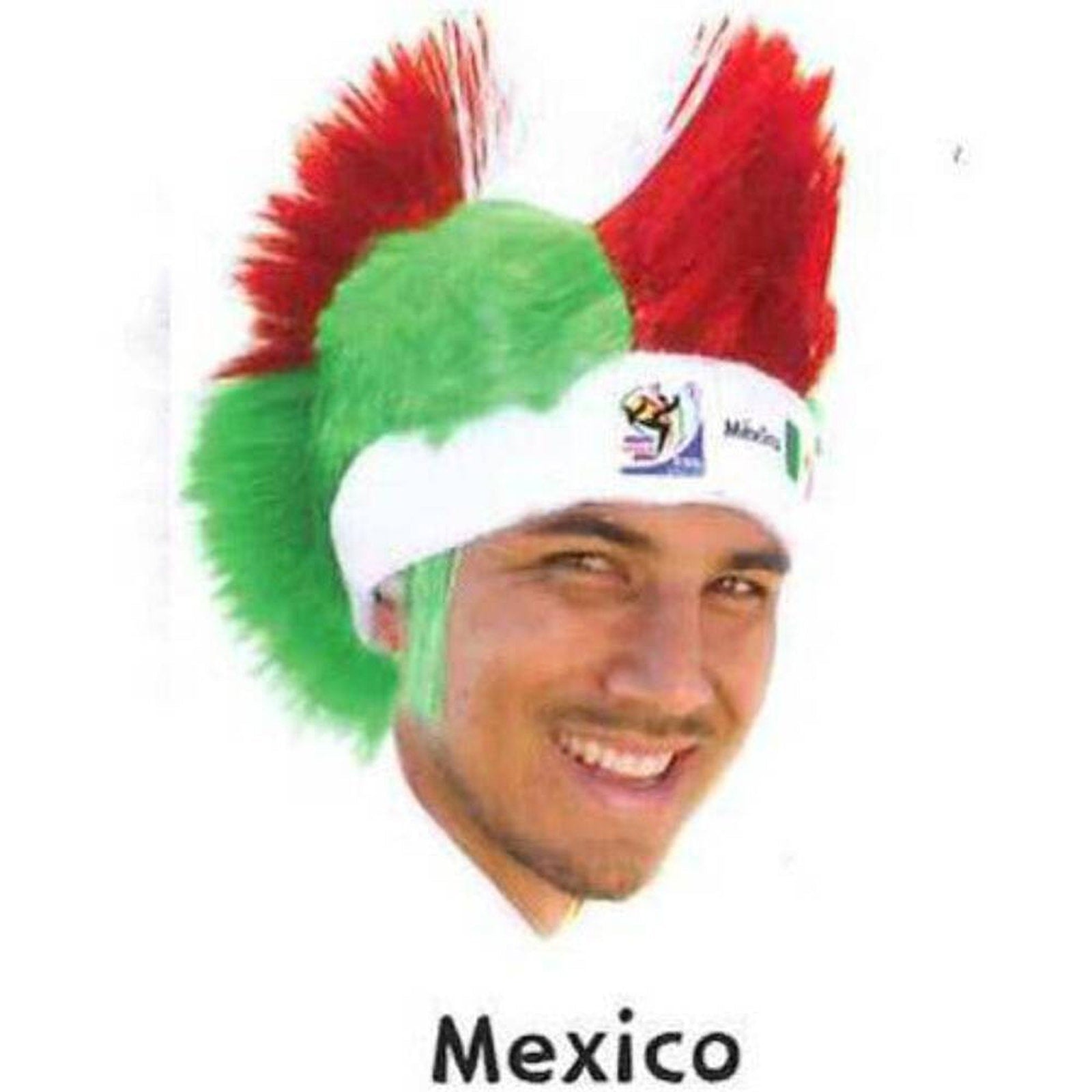 Mexico World Cup Soccer Mohawk Wig 25-Count Case Pack – Official FIFA Licensed Retro Fan Gear