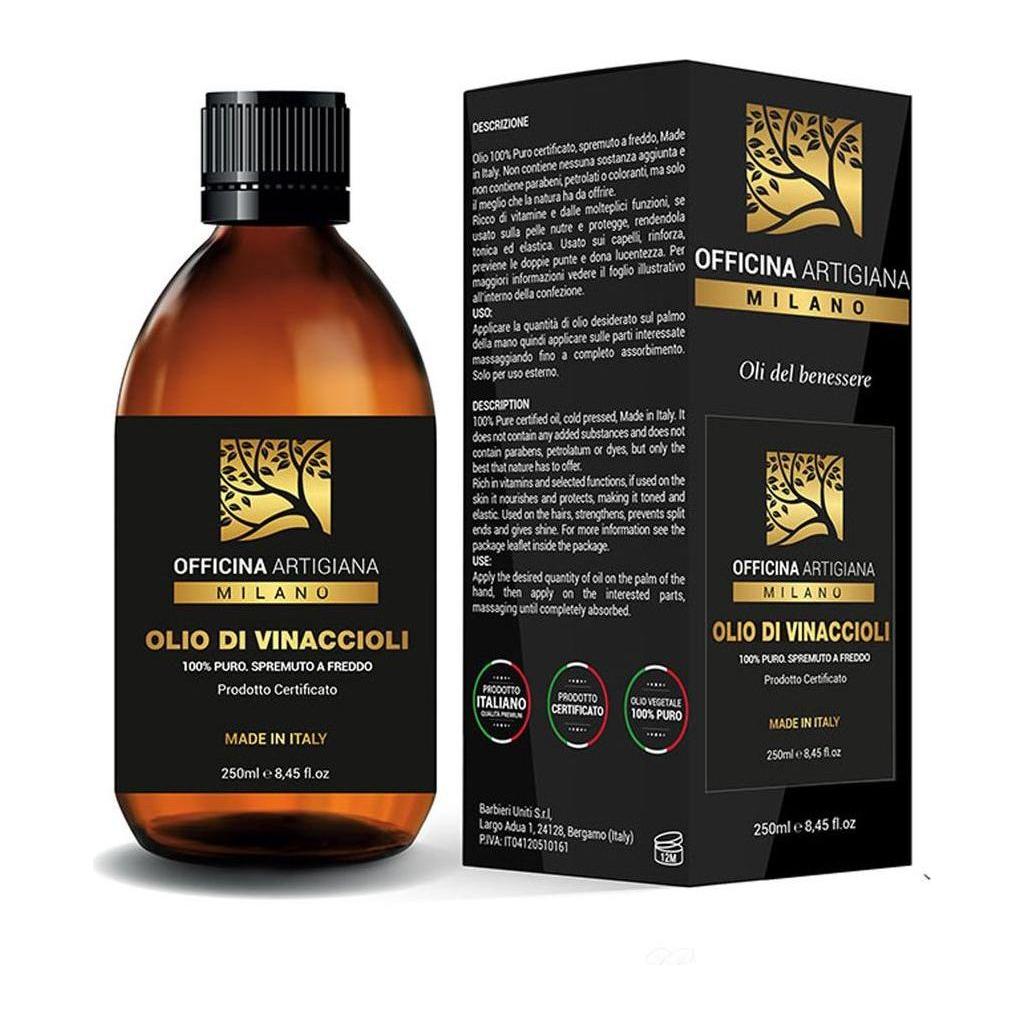 Officina Artigiana Pure Certified Grape Seed Oil 250ml by Pasteur Pharmacy