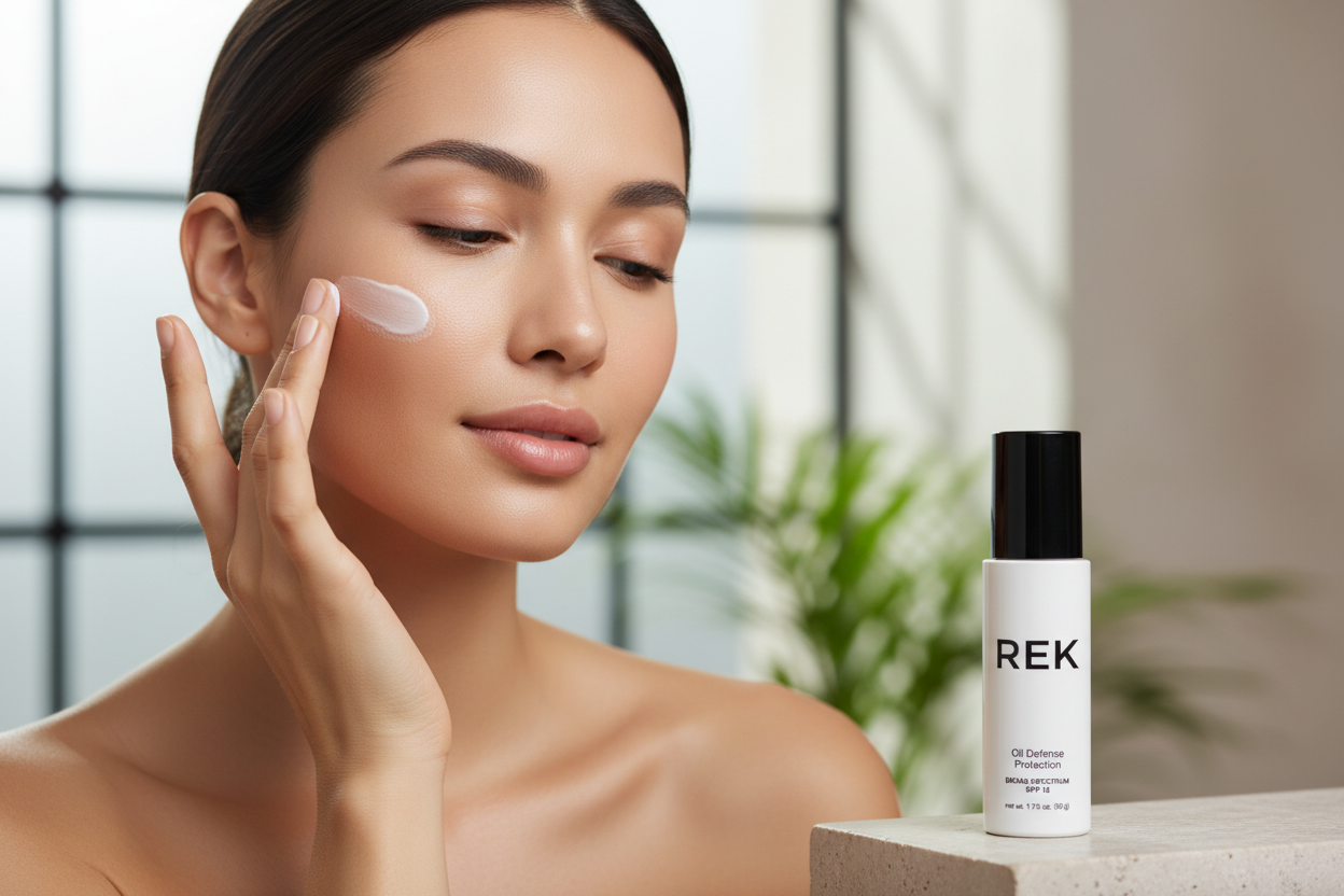 Oil Defense Protection – Oil-Free Hydrating SPF Moisturizer | REK Cosmetics by REK Cosmetics