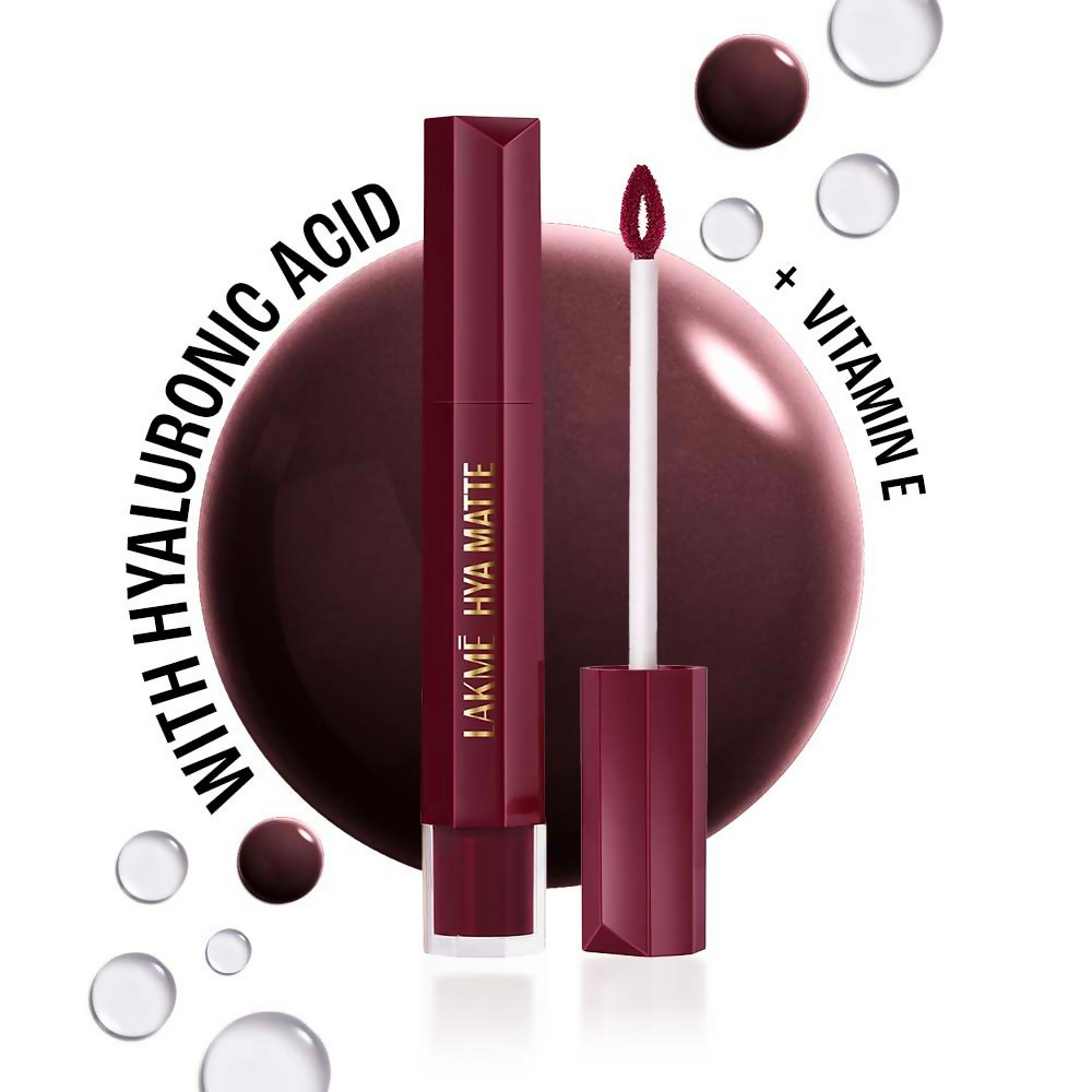 Lakme 9to5 Hya Matte Liquid Lipstick + Hyaluronic Acid - PowerhousePlum