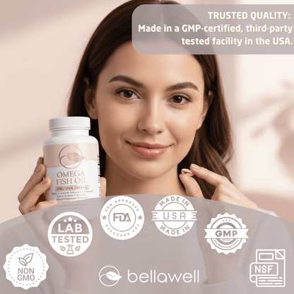 Omega Fish Oil -Omega-3 Fatty Acids by Bellawell