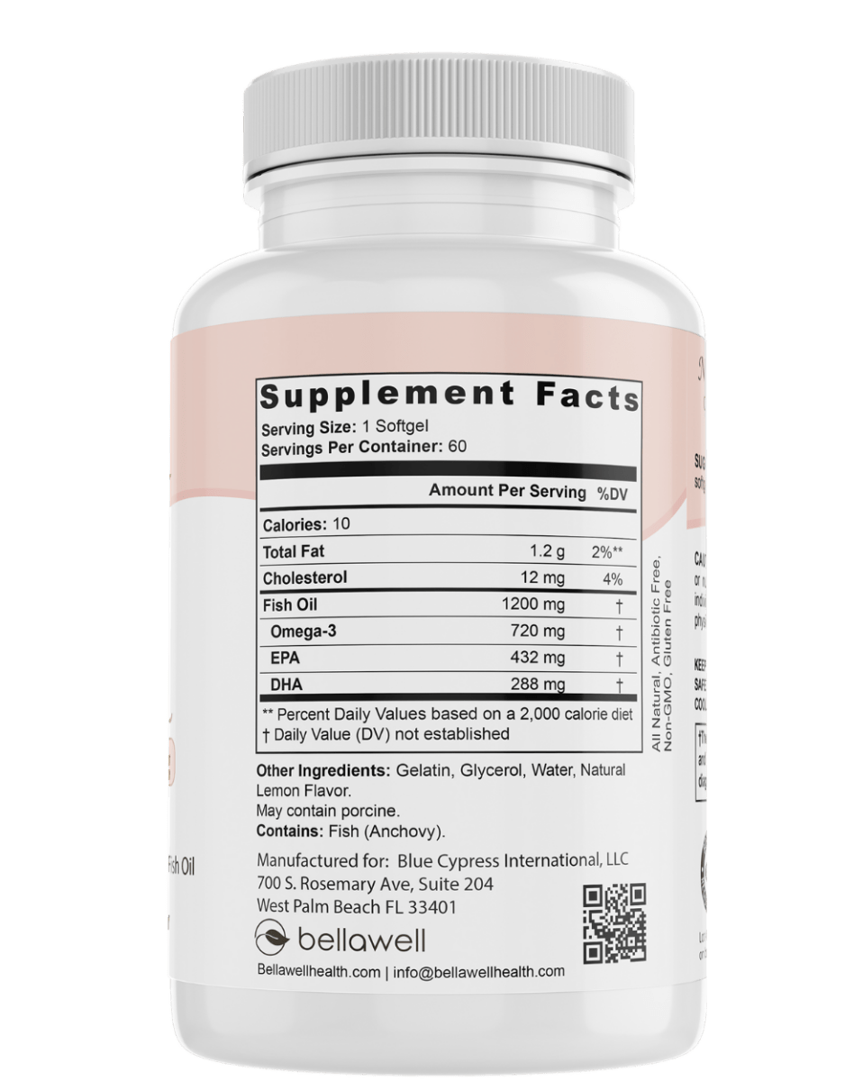 Omega Fish Oil -Omega-3 Fatty Acids by Bellawell