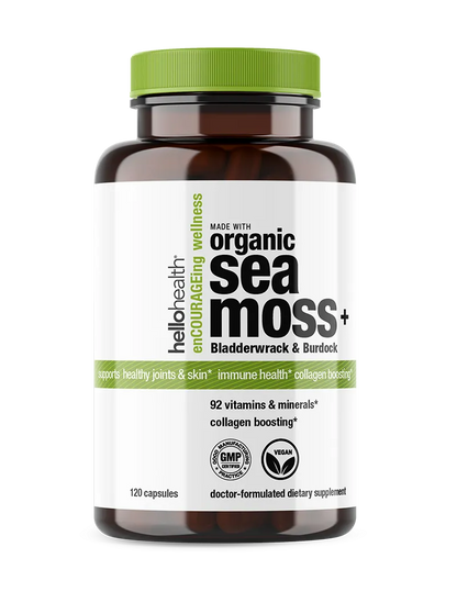 Organic Irish Sea Moss, Organic Bladderwrack, &amp; Organic Burdock capsules