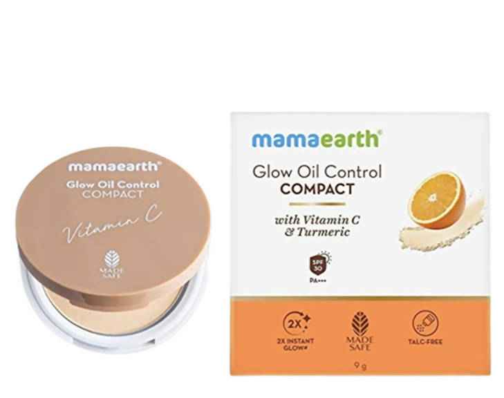 Mamaearth Glow Oil Control Compact With SPF 30 (Creme Glow)