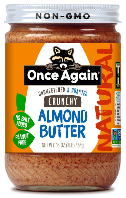 Almond Butter, Crunchy, No Salt by Country Life Natural Foods