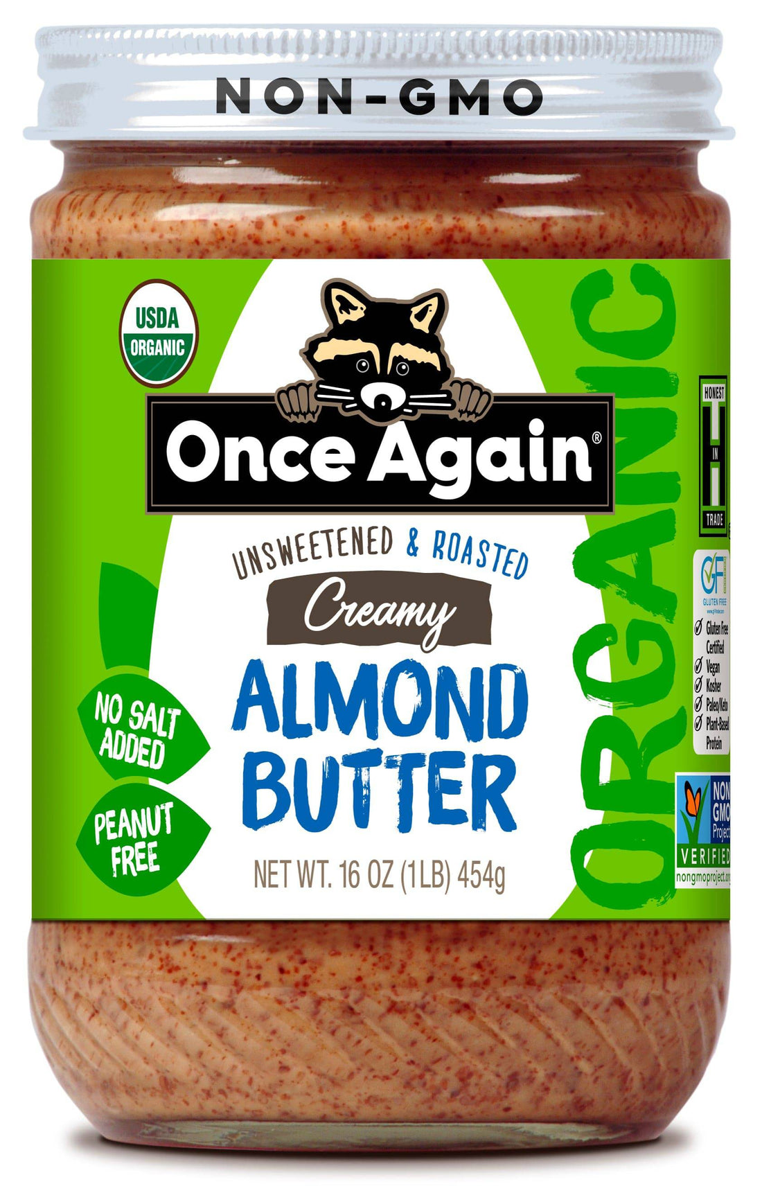 Almond Butter, Creamy, No Salt, Organic  DestGlow