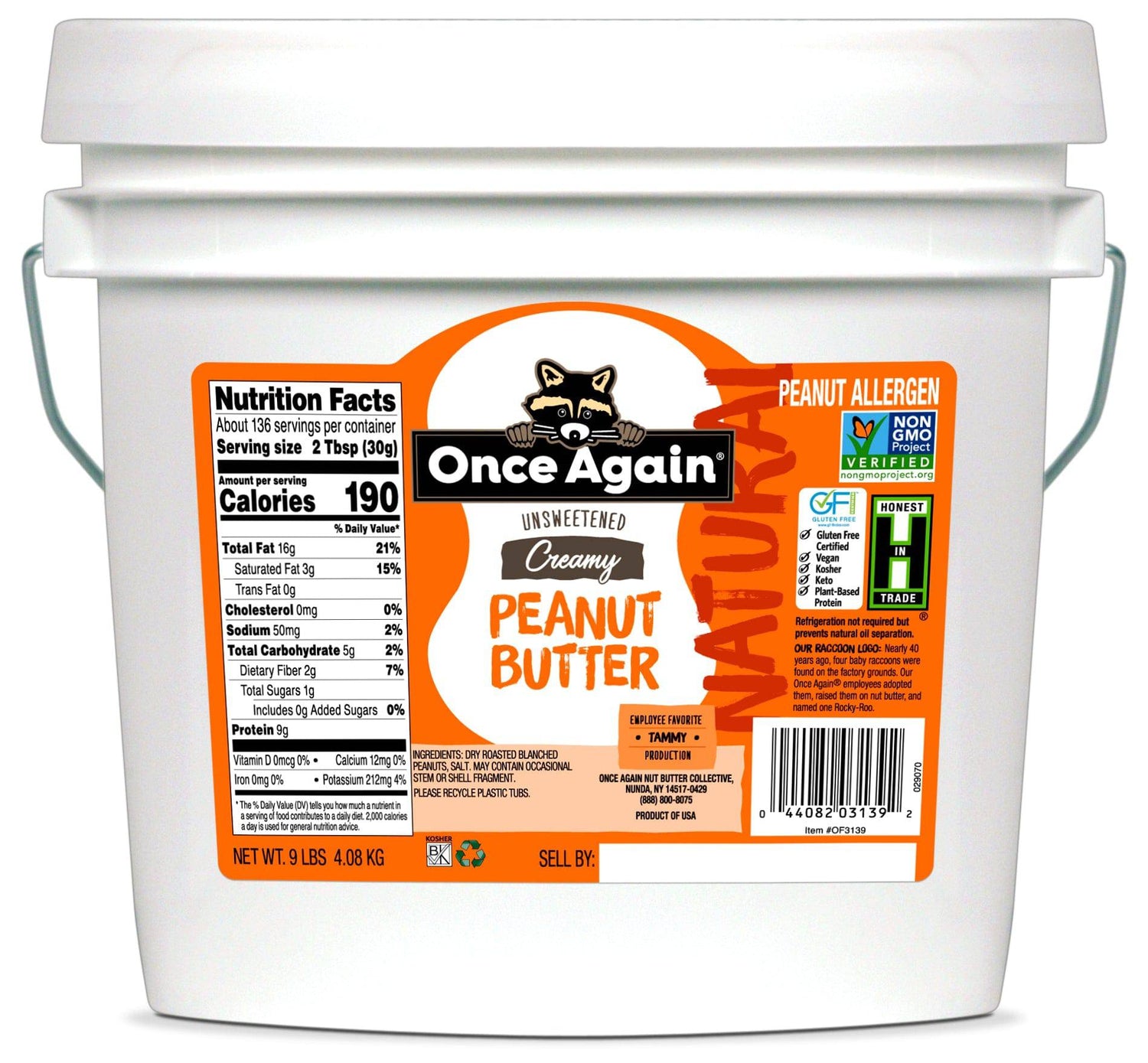 Peanut Butter, Creamy by Country Life Natural Foods