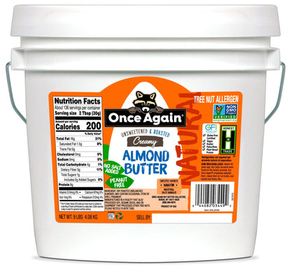 Almond Butter, Creamy, No Salt by Country Life Natural Foods