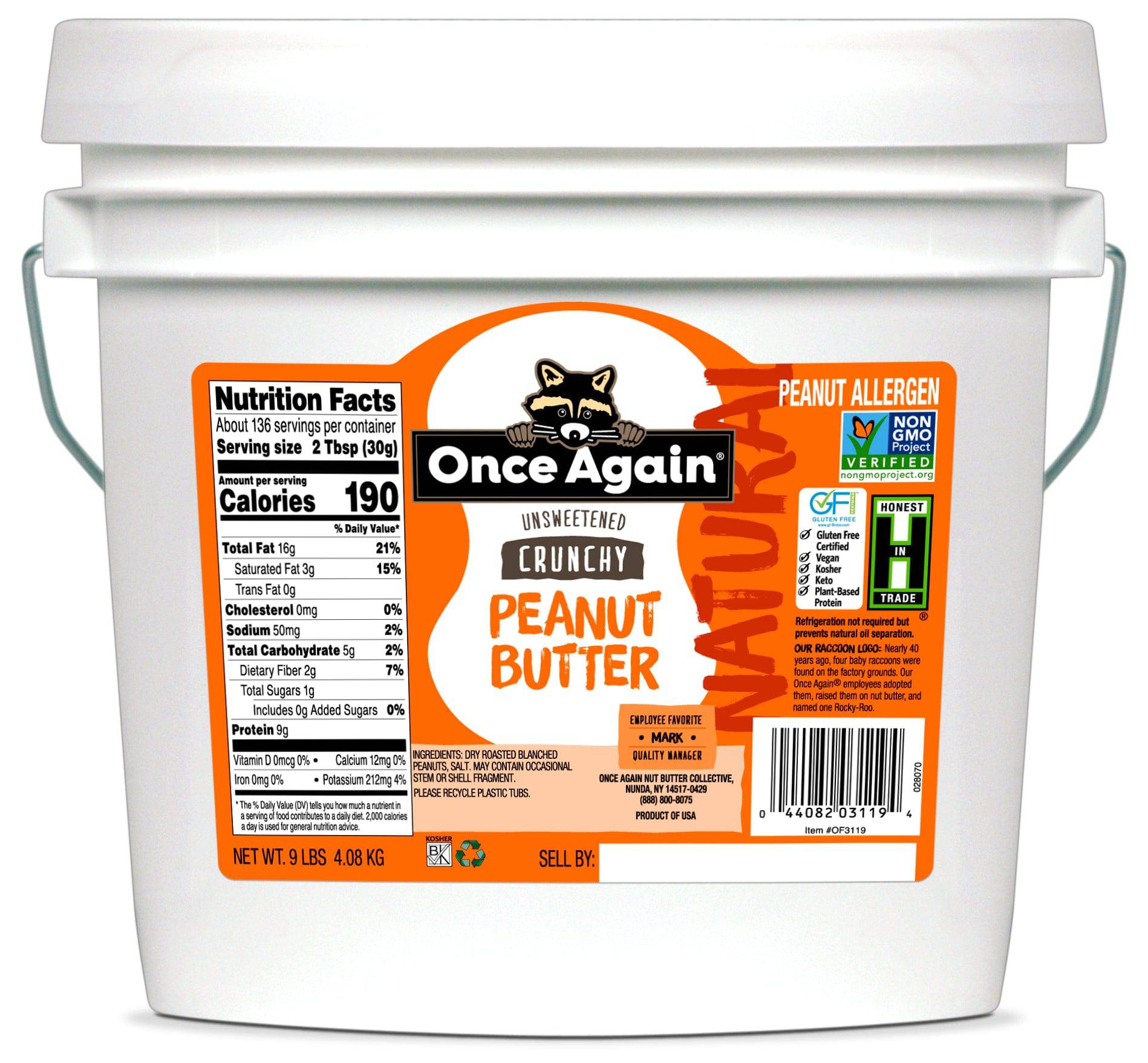 Peanut Butter, Crunchy by Country Life Natural Foods