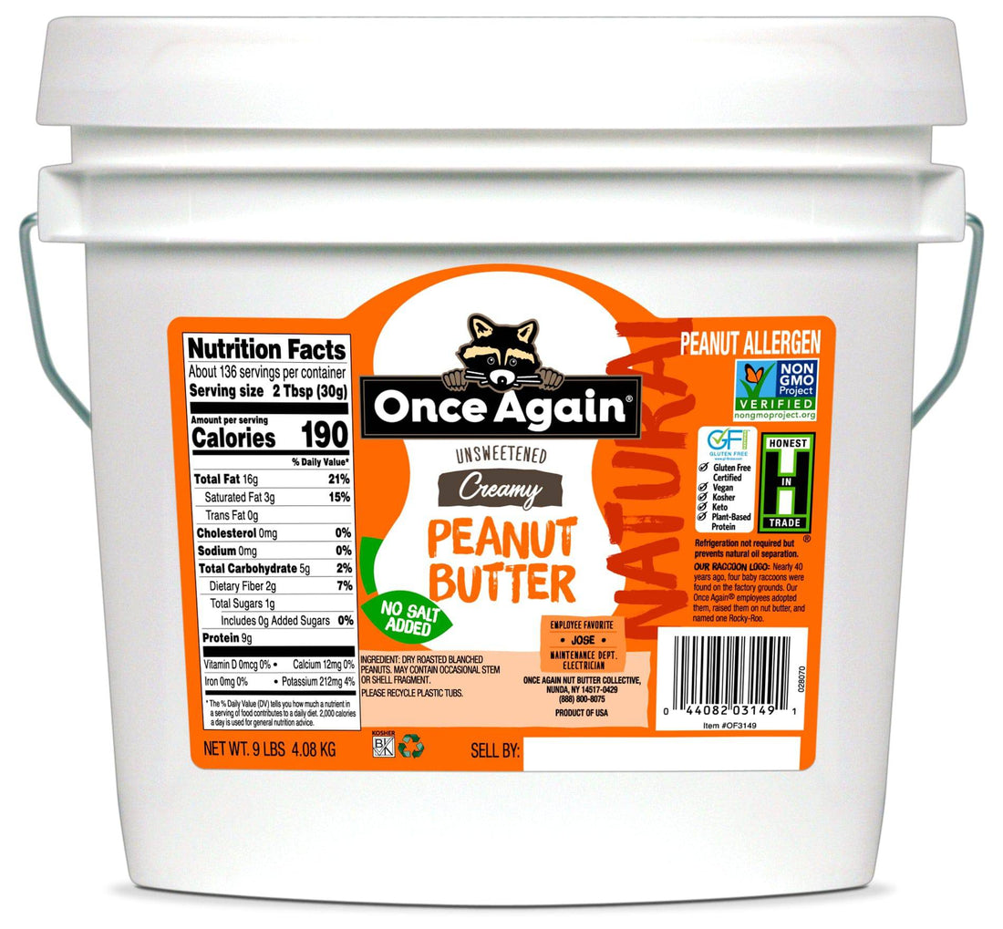 Peanut Butter, Creamy, No Salt by Country Life Natural Foods