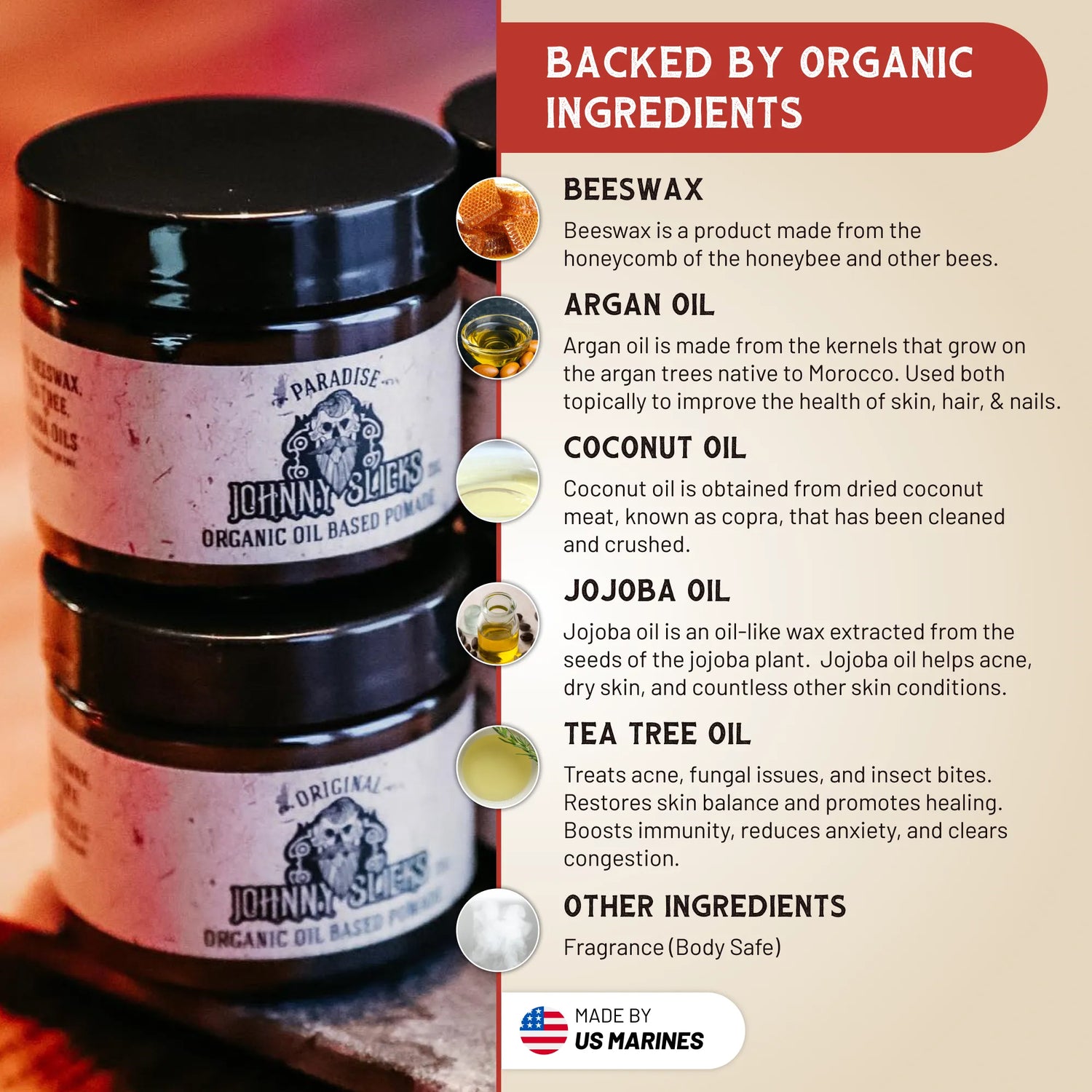 Organic Oil Based Pomade by Johnny Slicks