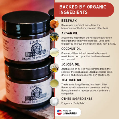 Organic Oil Based Pomade by Johnny Slicks