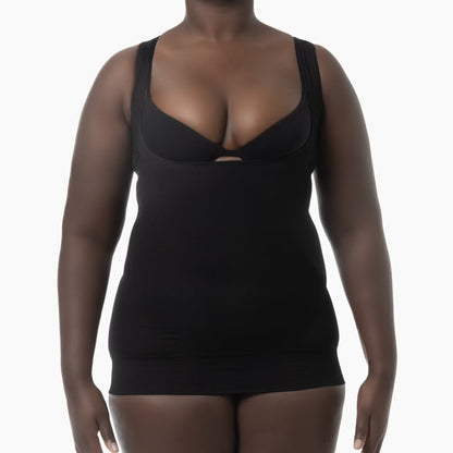 Open bust shapewear tank top with flat tummy effect - DestGlow