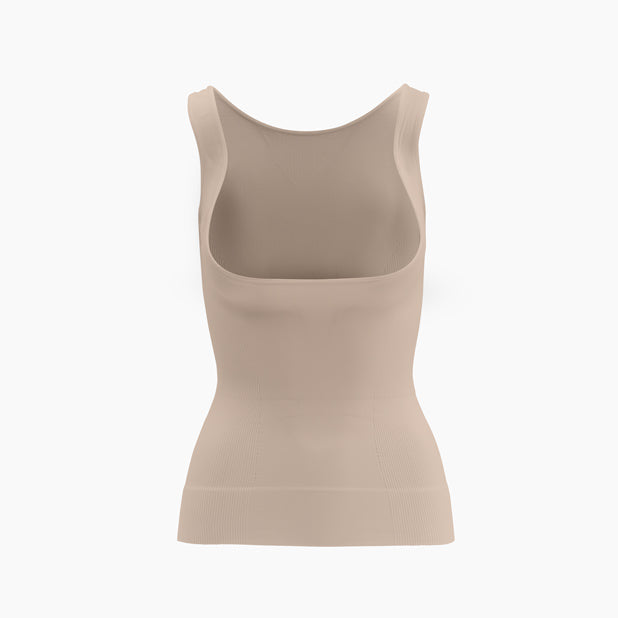 Open bust shapewear tank top with flat tummy effect - shirts &amp; tops