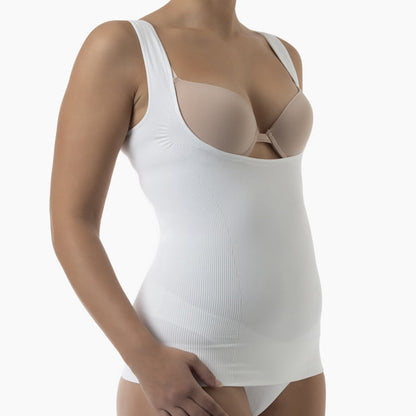 Open bust shapewear tank top with flat tummy effect - DestGlow