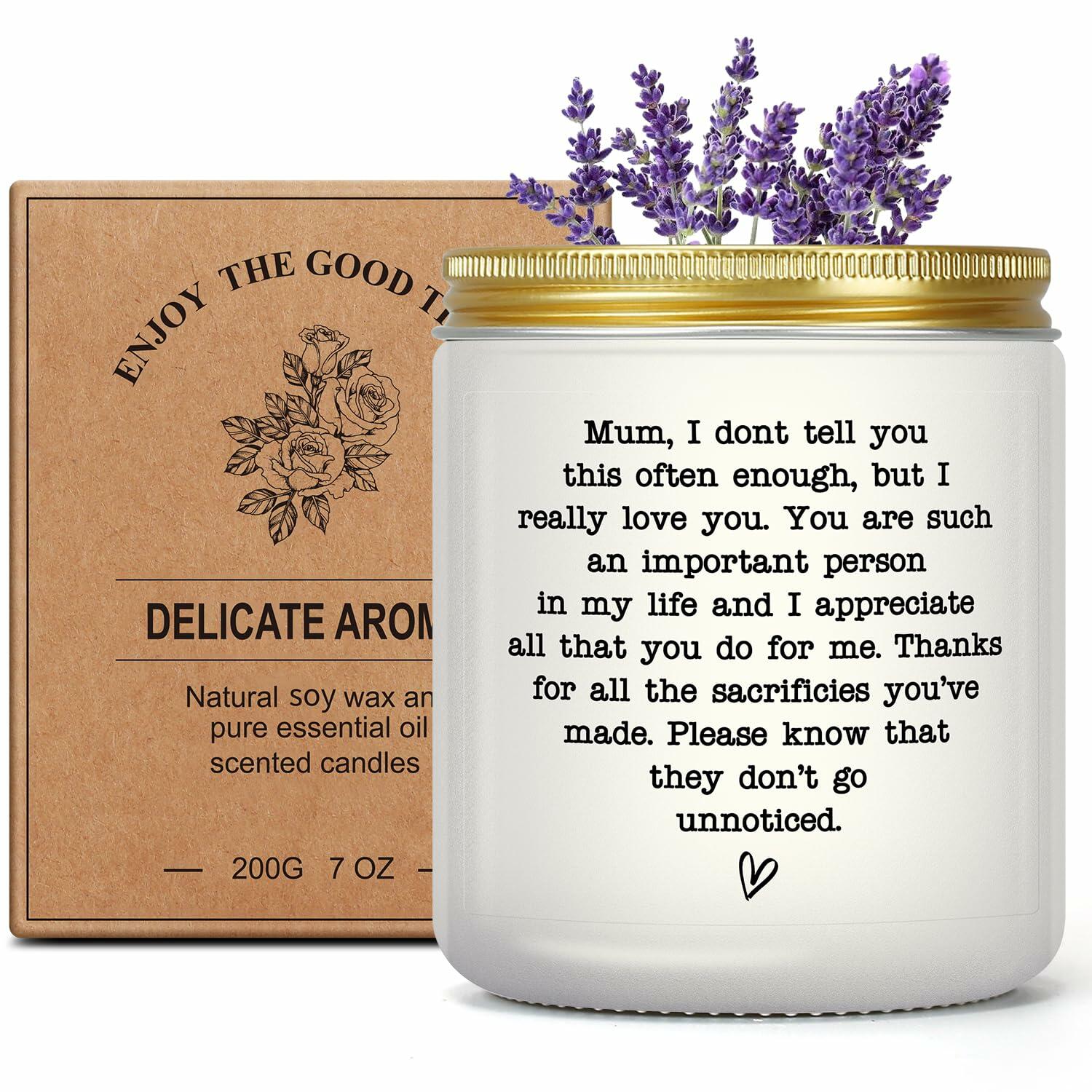 Scented Candles Gift for Mom Grandma Aunt Relaxing Present Thoughtful Gift