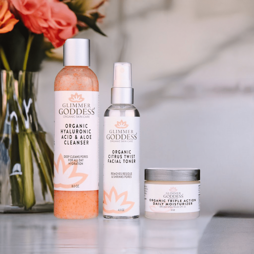 Organic 3-Step Anti-Aging Skincare Kit | Cleanse, Tone, Hydrate