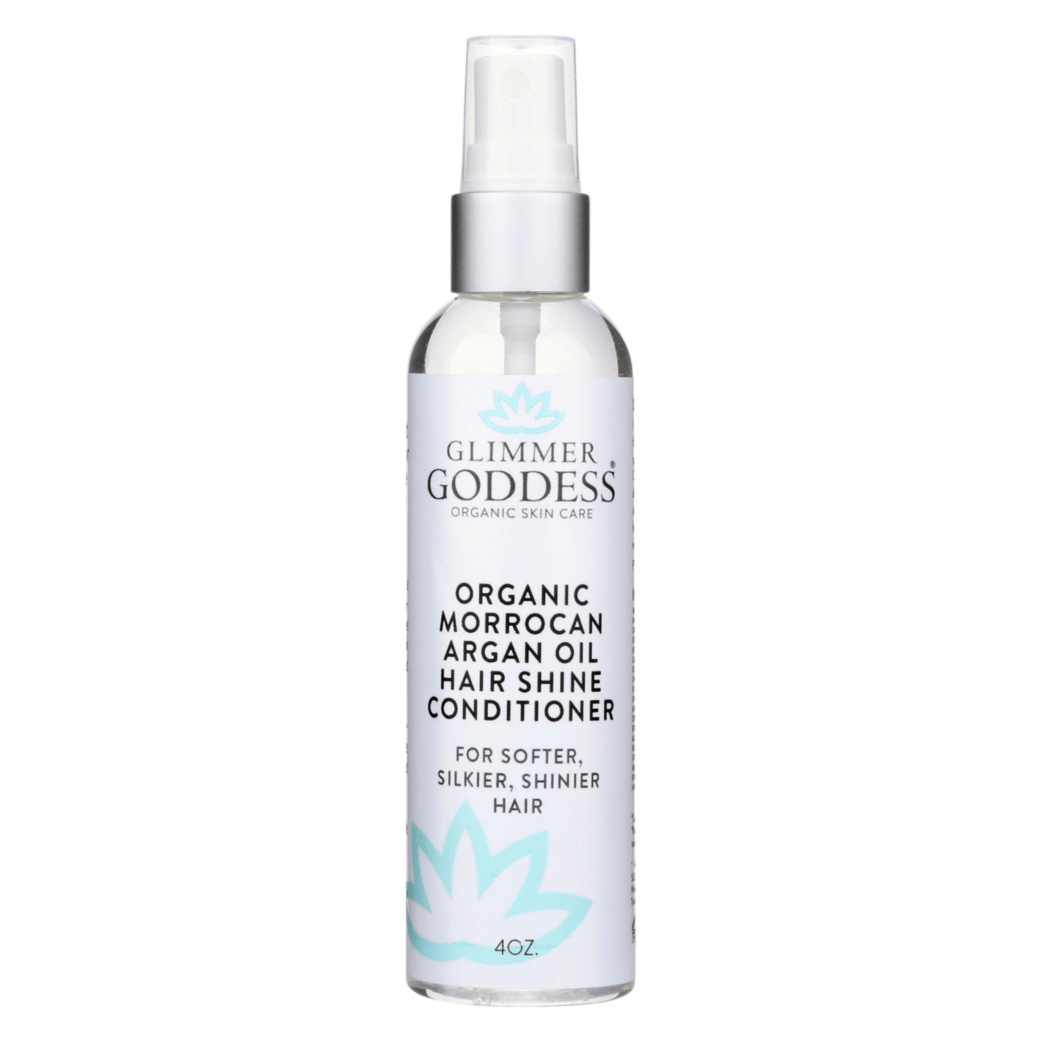 Organic Argan Oil Hair Shine Spray by Glimmer Goddess – Lightweight Gloss, Frizz Control, 4 oz - accessories
