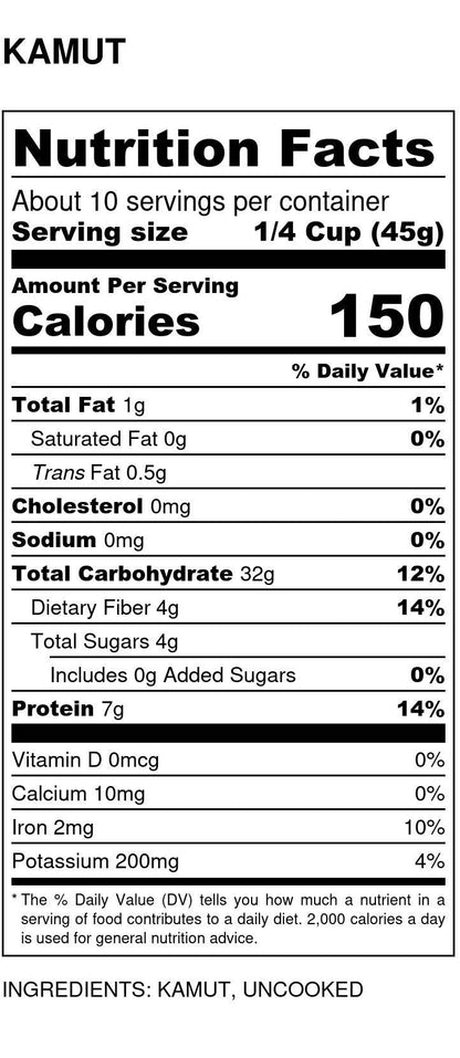 Kamut Grain, Organic by Country Life Natural Foods