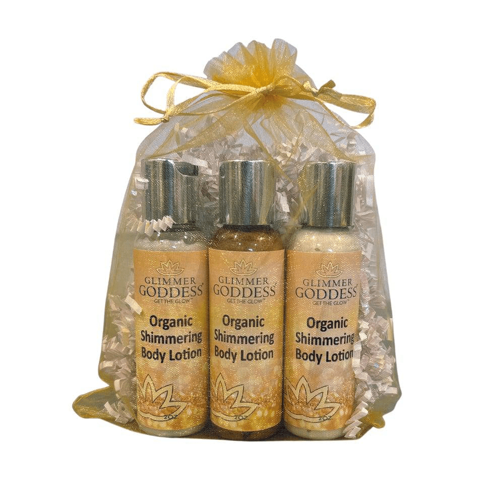 Organic Shimmer Body Lotion Mini Gift Set (Travel 2 oz x3) by GNS Beauty &amp; Personal Care