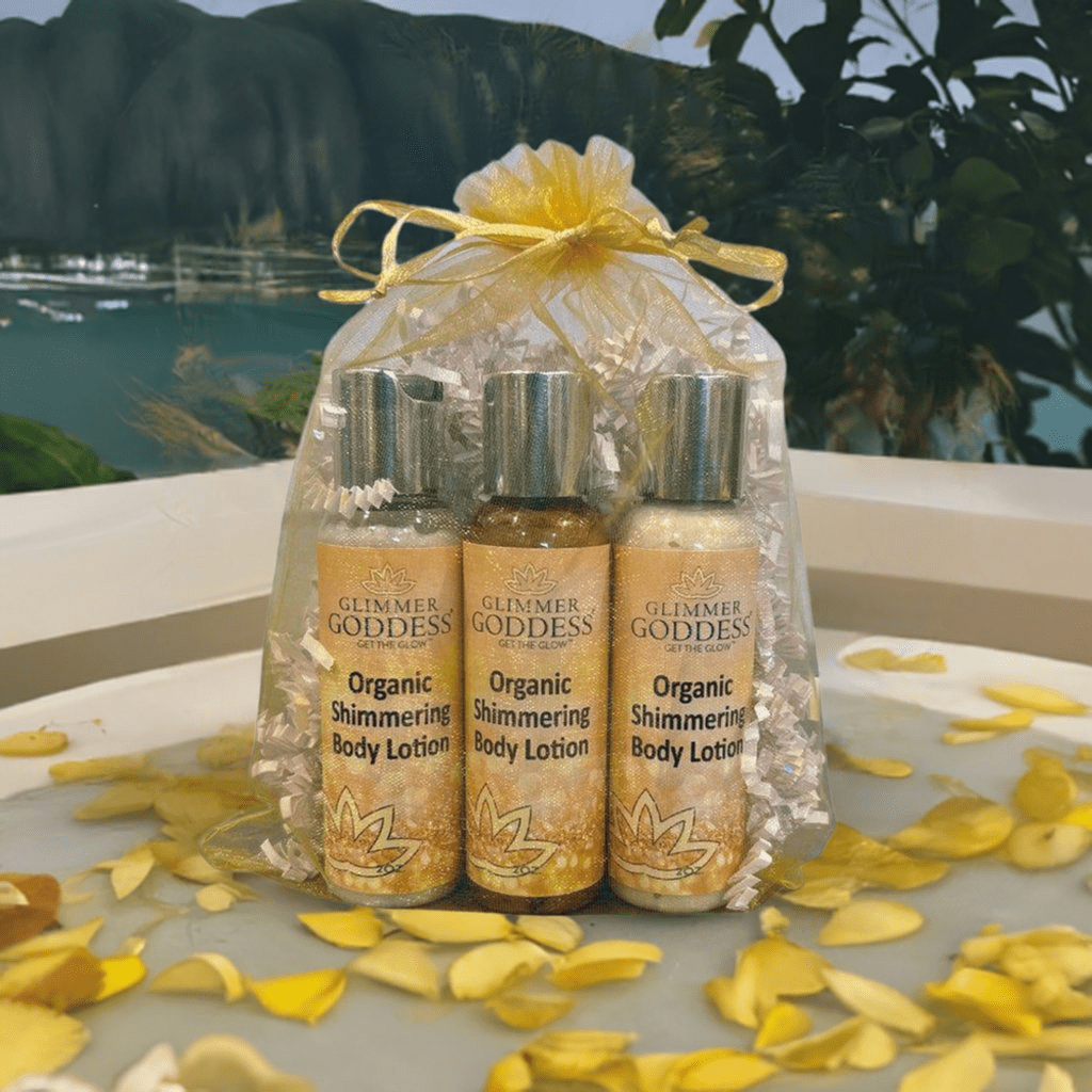 Organic Shimmer Body Lotion Mini Gift Set (Travel 2 oz x3) by GNS Beauty &amp; Personal Care