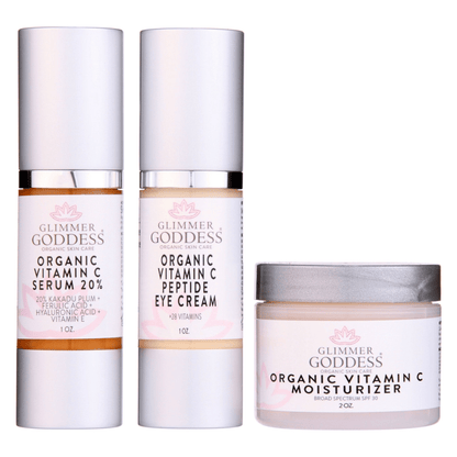Organic Vitamin C Skincare Kit - 3 Step Anti-Aging Solution - DestGlow