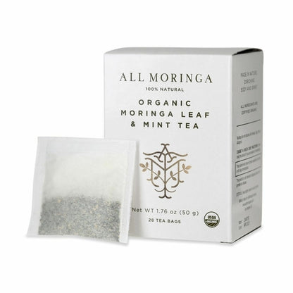 Miracle Tree's Organic Moringa Tea - Mint & Chamomile Flavor, 25 Tea Bags