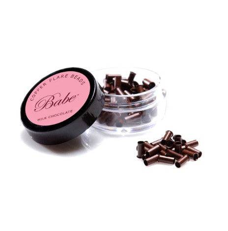 Babe Flare Beads 3.5 mm, 100 Beads per Container, Milk Chocolate  DestGlow