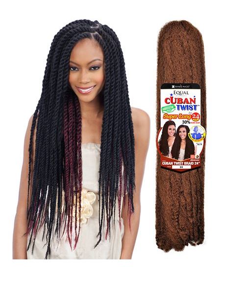 FreeTress Equal Cuban Twist Braid, Double Strand 24" 