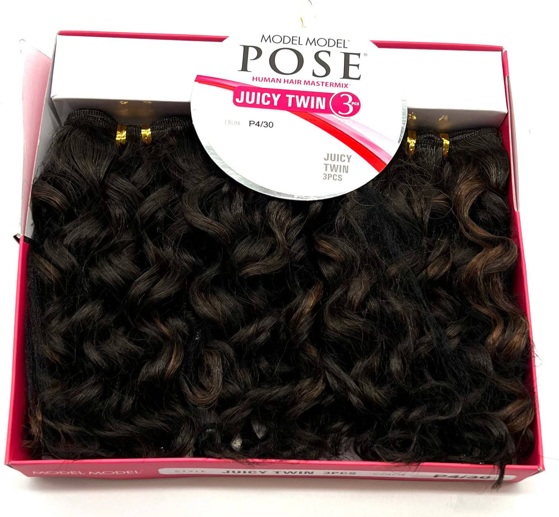 Model Model Pose Juicy Twin Human Hair Blend, 3 pc, P4/30  DestGlow