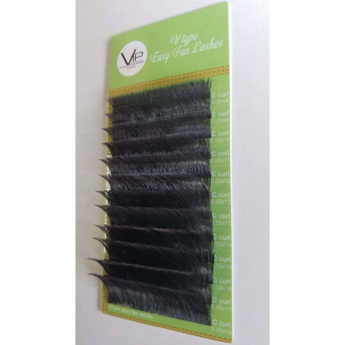 VIP Extensions V Type Easy Fan Lash Extensions 0.05 C Curl 12 Lines, 8 mm  DestGlow