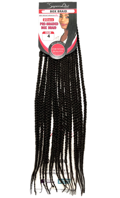 Super Line Pre-Braided Box Braid 20 in, Color 4