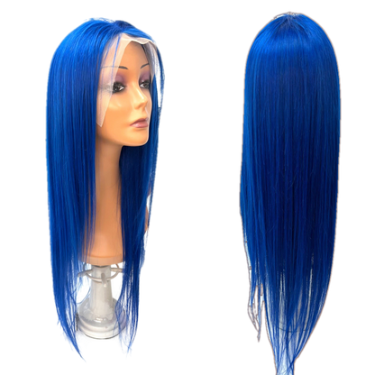 Rio Straight Human Hair Lace Front Wig, Pink, 10 in