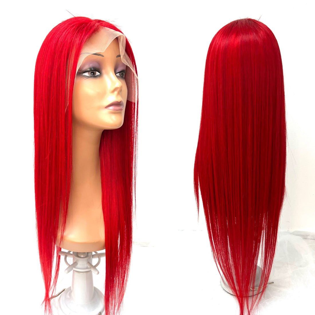 Rio Straight Human Hair Lace Front Wig, Pink, 10 in  DestGlow