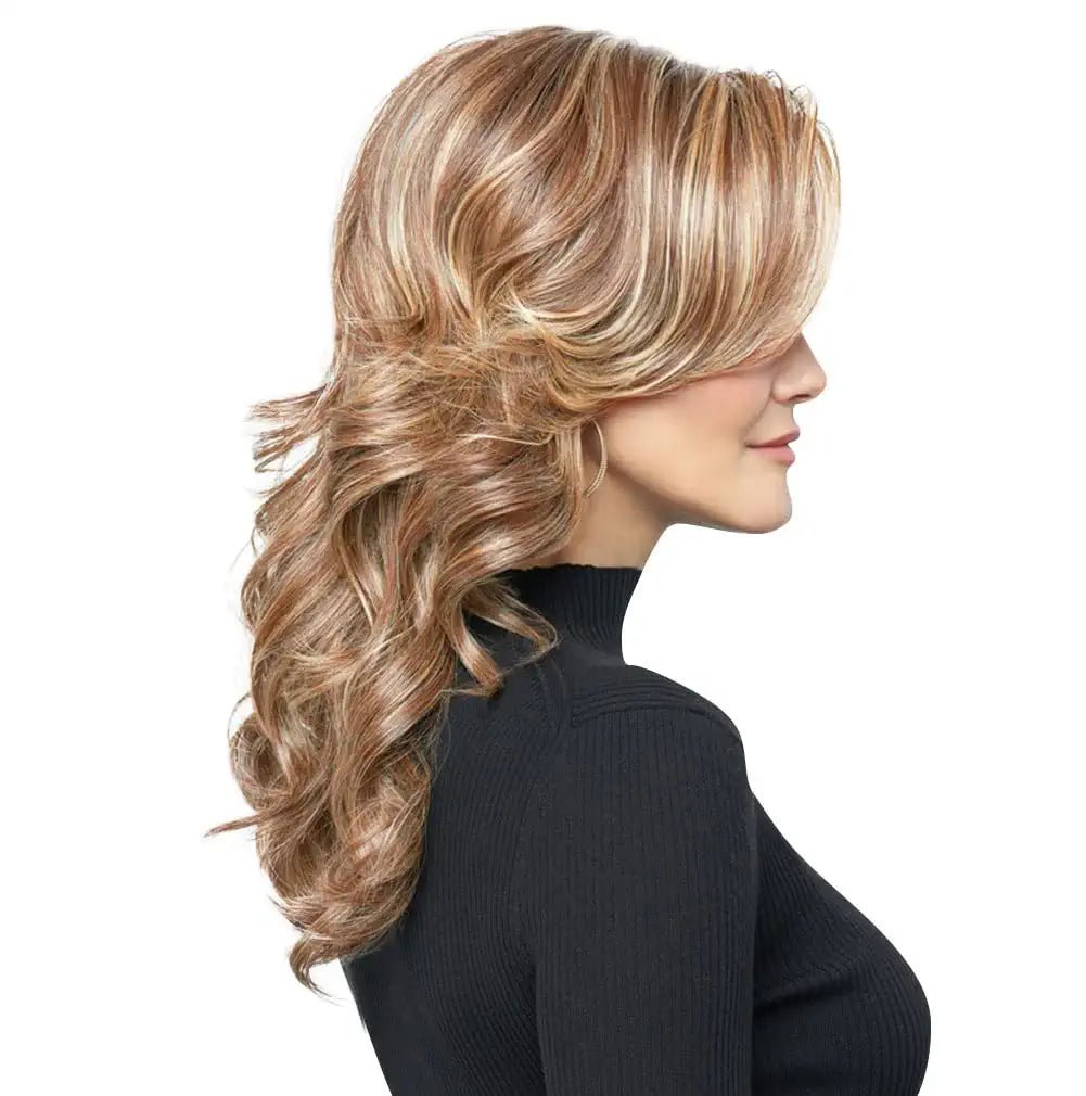Raquel Welch Stroke of Genius Wig, RL11/25 Golden Walnut  DestGlow
