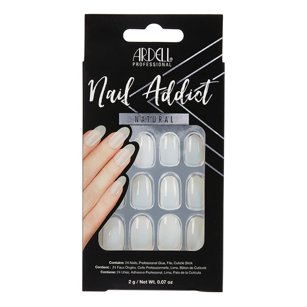 Ardell Nail Addict Premium Artificial Nail Set, Natural Squared  DestGlow