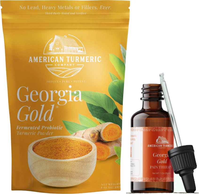Product Bundle-Georgia Gold Fermented Turmeric Powder and Fermented Turmeric Oil by America&