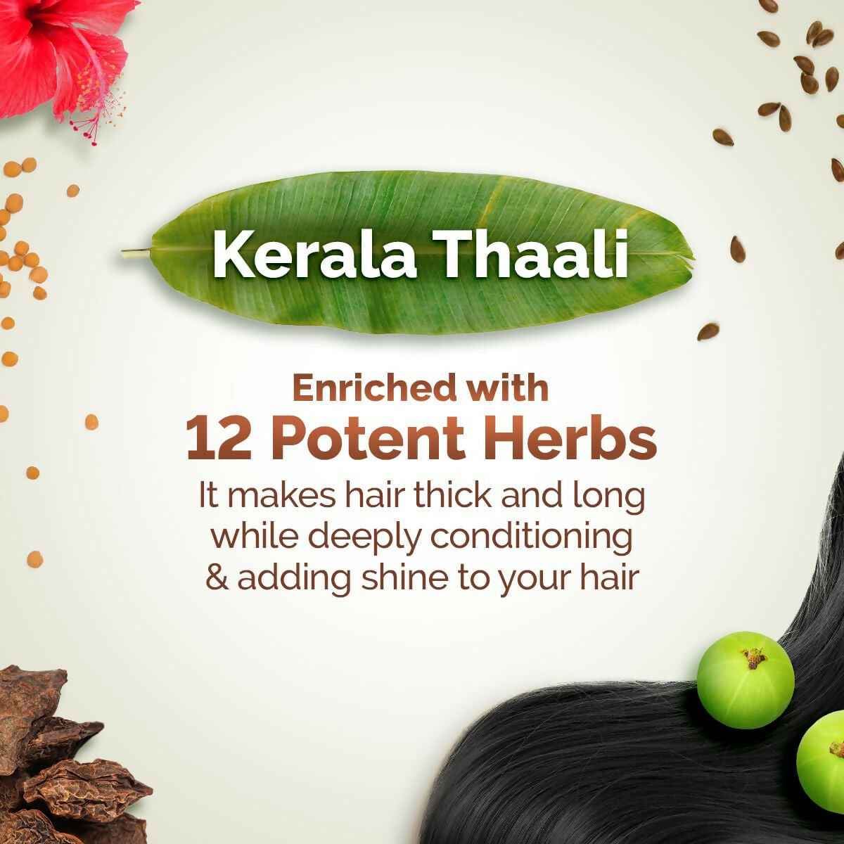 Mamaearth Kerala Thaali Cleansing Hair Mask with Power of 12 Herbs for Thick &amp; Long Hair