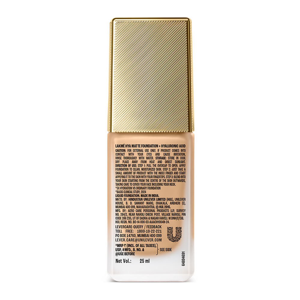 Lakme 9to5 Hya Matte Foundation + Hyaluronic Acid - Neutral Light