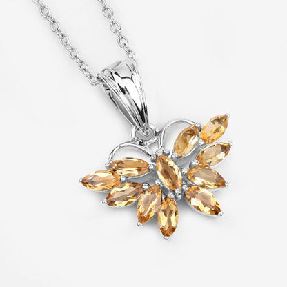 1.32 Carat Genuine Citrine .925 Sterling Silver Pendant by Bids.com