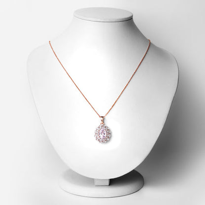 4.26 Carat Genuine Kunzite and White Topaz .925 Sterling Silver Pendant by Bids.com